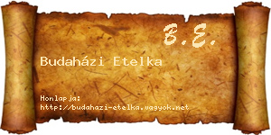 Budaházi Etelka névjegykártya